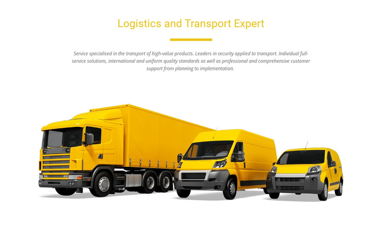 Logistics and transport expert Website Builder Software