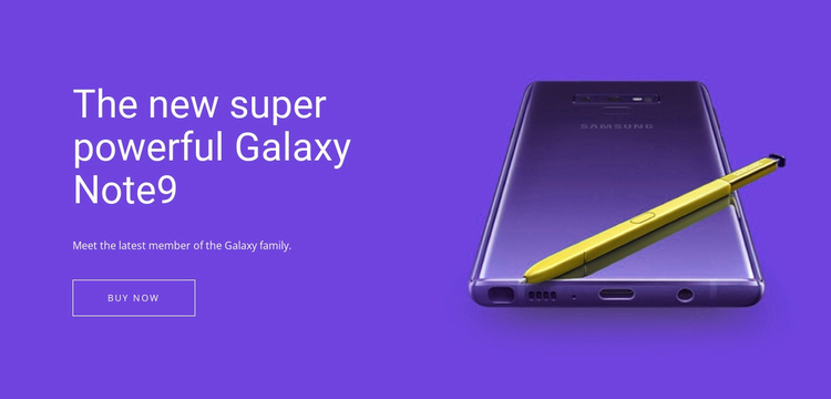 Samsung Galaxy Note Website Template
