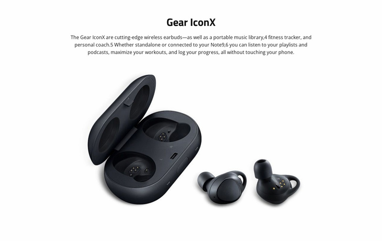Gear IconX headphones Website Template