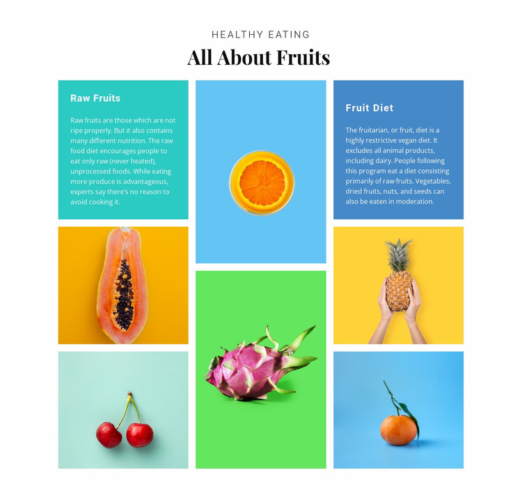 All about fruits Website Builder Templates