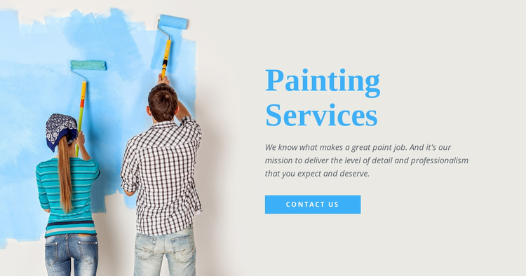 Interior painting services One Page Template