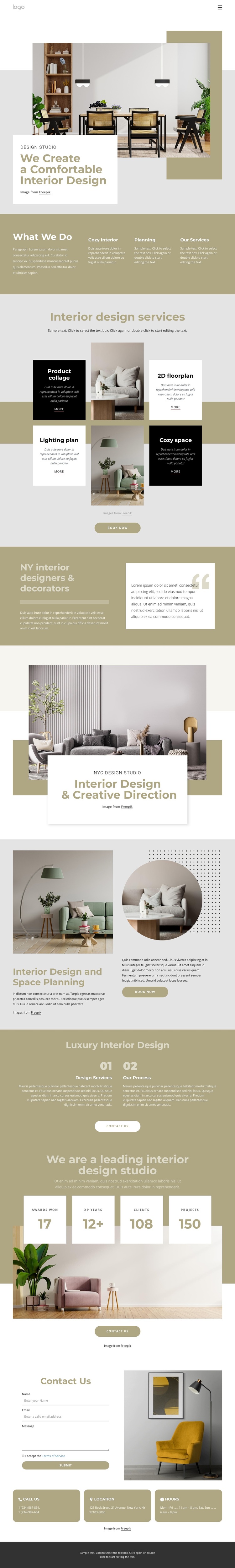 We create a comfortable interiors Template