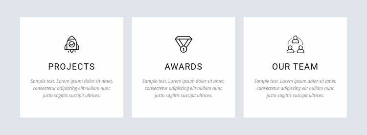 Our projects and awards Website Template