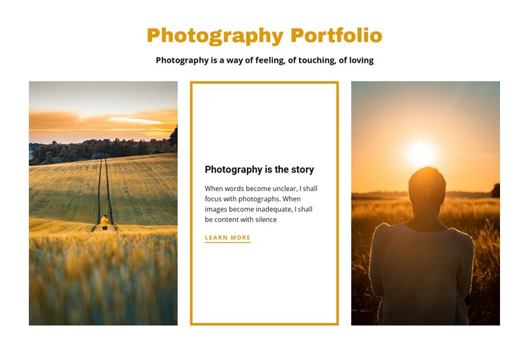 Photography portfolio CSS Template