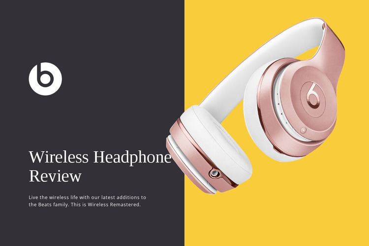 Download Wireless Headphones Reviews Website Mockup