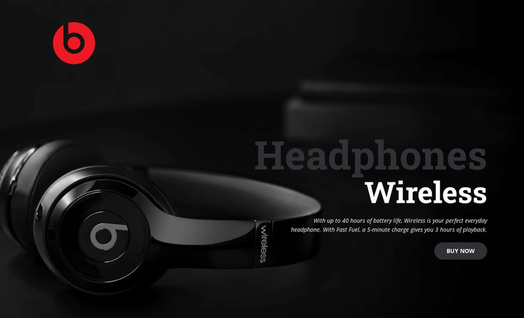 True wireless headphones Landing Page