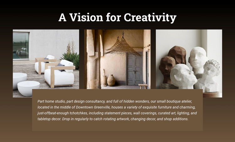 A vision of creativity Template