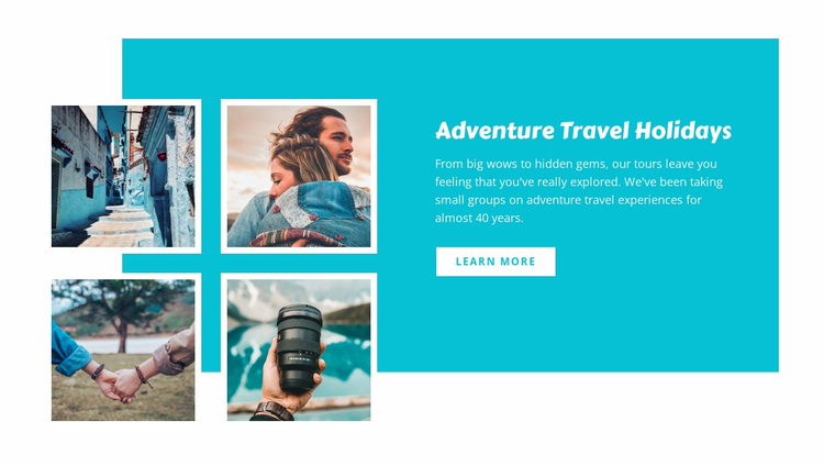 Adventure travel holidays  Website Design