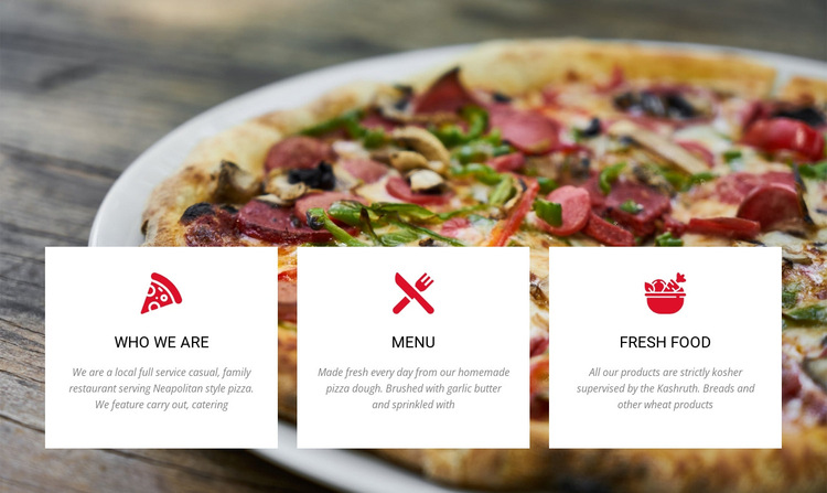  Large combo pizza HTML5 Template