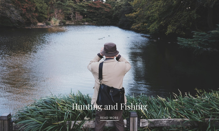 Download Hunting And Fishing Website Mockup