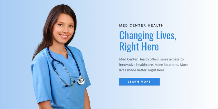 Health & detox center  Website Mockup