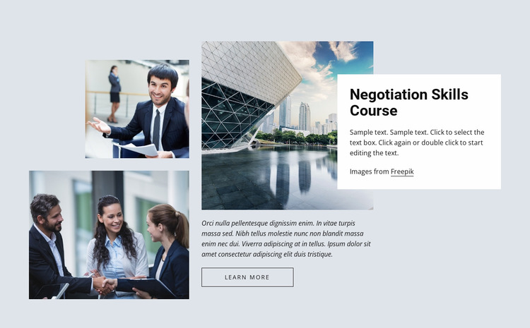 Negotiation skills courses WordPress Website Builder