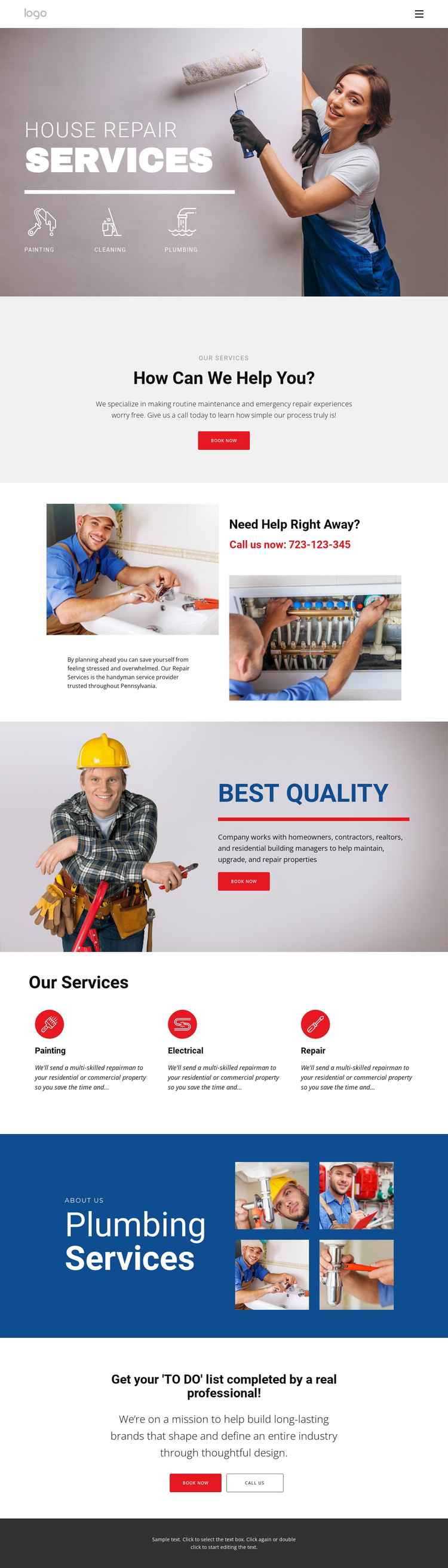 House repair and contruction HTML5 Template