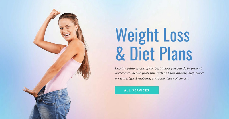 Diet and weight loss Web Page Design
