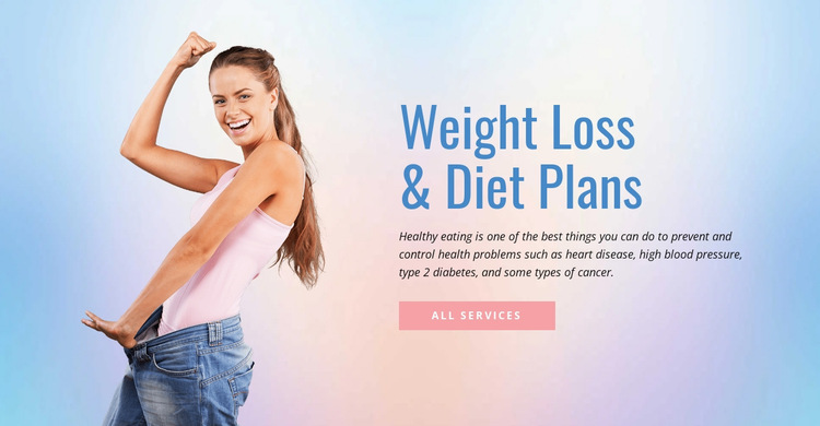 Diet And Weight Loss Website Builder Templates