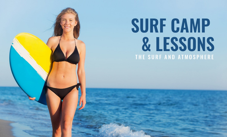 Surf camp and lessons  WordPress Website Builder