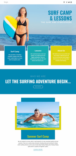 Camp For Summer Sports Site Design