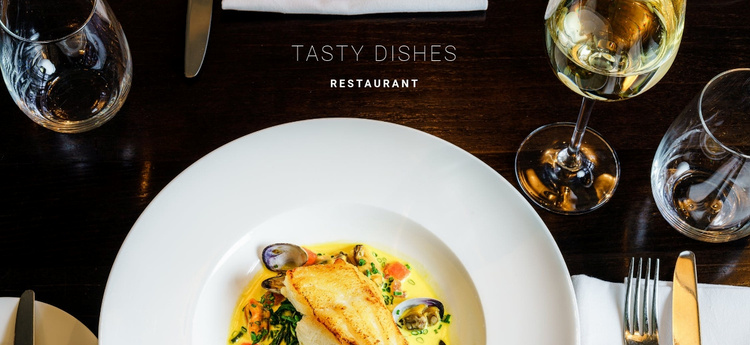 Delicious fish dishes Website Template