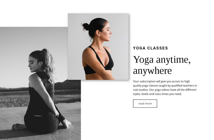 Yoga workshops HTML Template