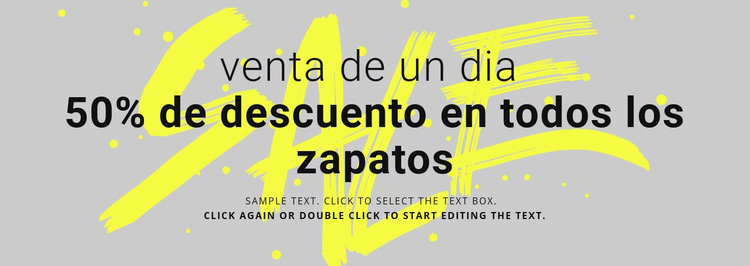 Venta de tienda de zapatos Plantilla de sitio web