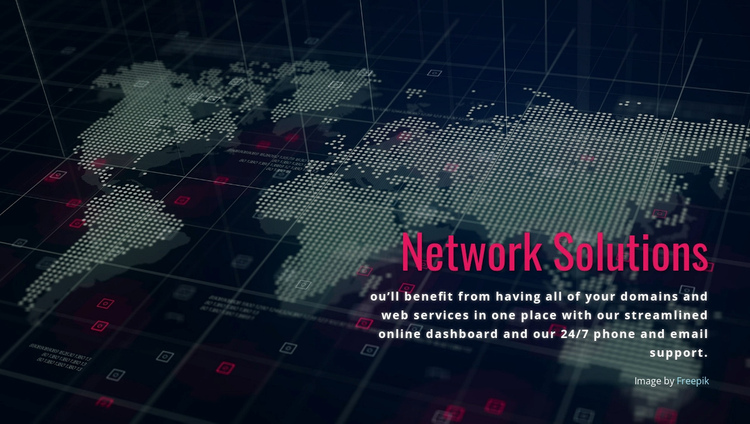 Network connection and solutions Website Builder Software