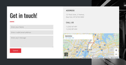 Google map with address block HTML Template