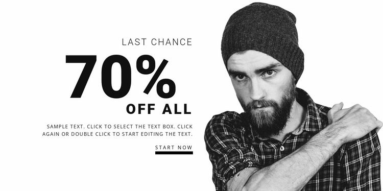 Clothing store sale Website Design