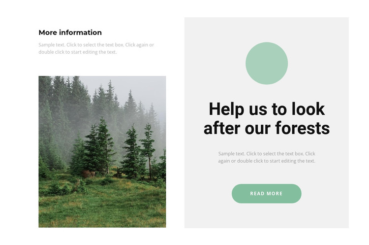 Care for the forest HTML Template