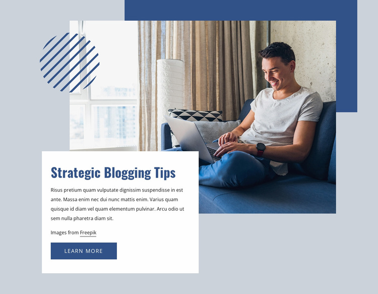 Strategy blogging tips Landing Page