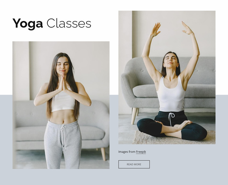 Yoga classes online Website Design