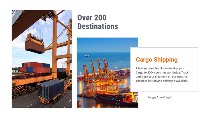 Ocean freight, air or rail HTML5 Template