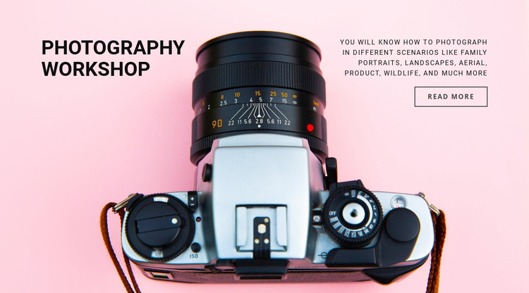 Photography workshop Website Template Photography workshop Website Template