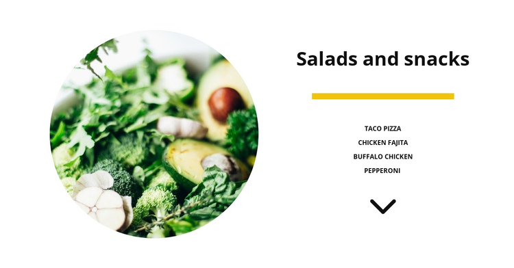 Vegetable salads Website Builder Software