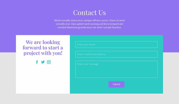 Email us Website Template