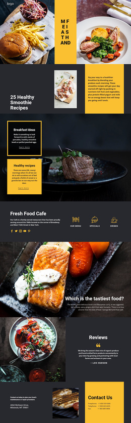 260 Food & Restaurant Website Designs