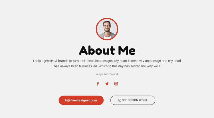 Define who you are Landing Page