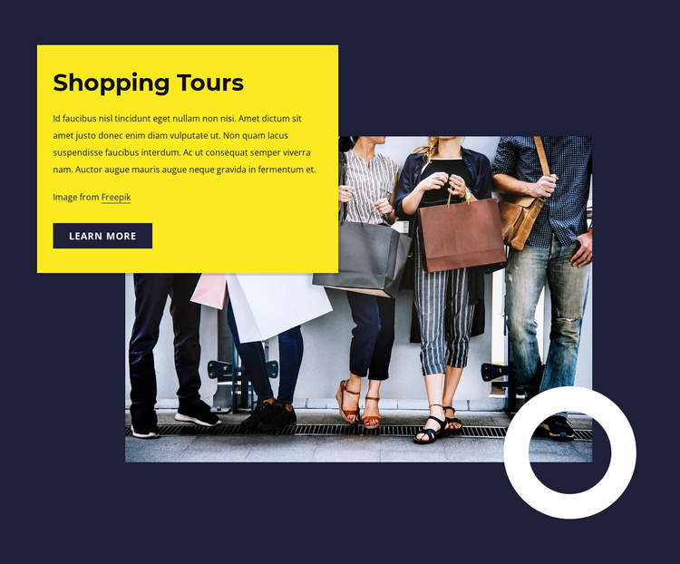 Shopping tours Website Template