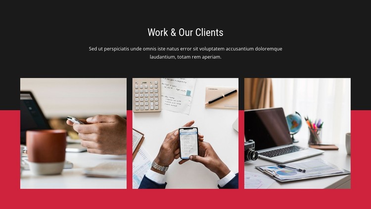 Work and our clients CSS Template