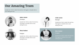 Four Team Members Woocommerce Theme
