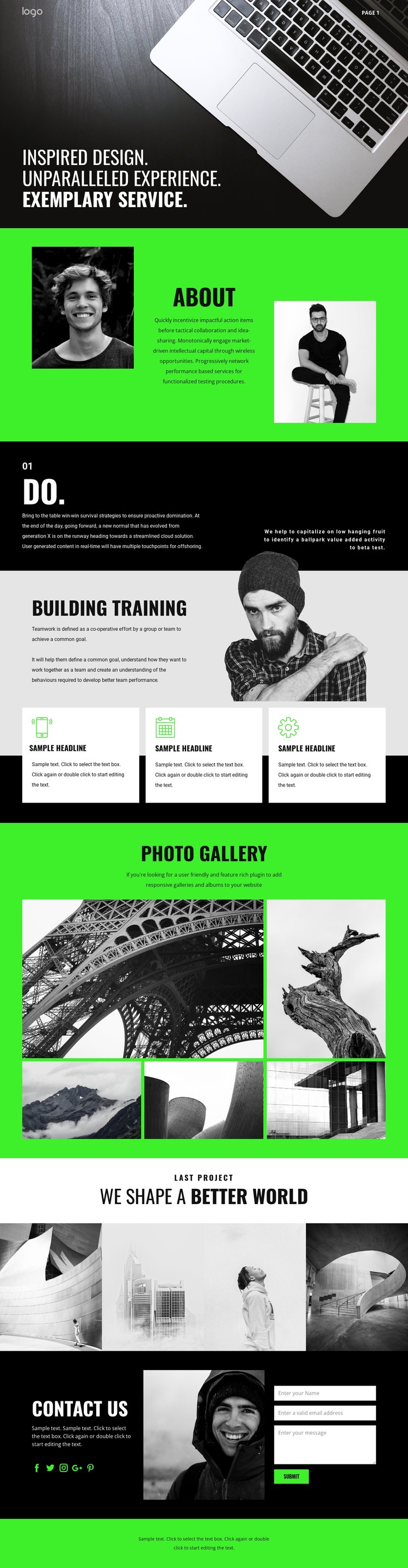Inspired business services CSS Template