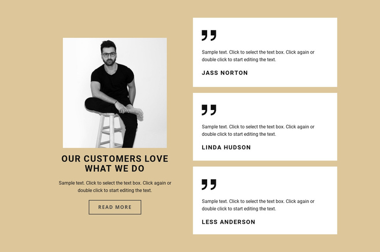 Our user love what we do Template