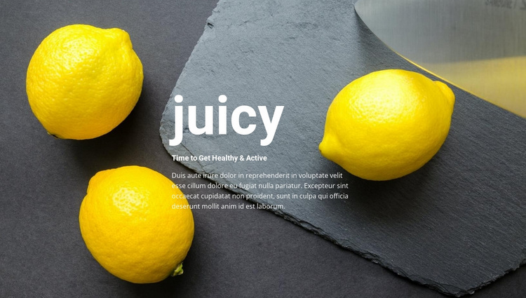 Juicy recipes Website Design