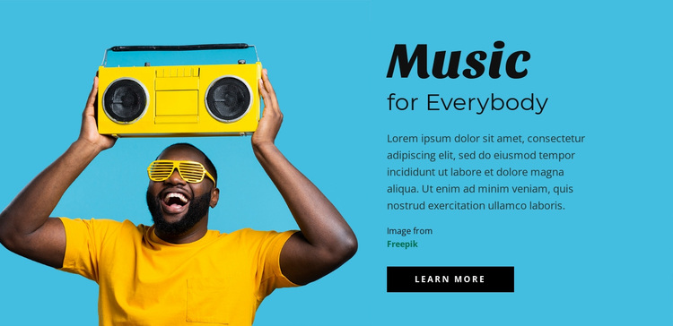 Music for everybody Joomla Page Builder