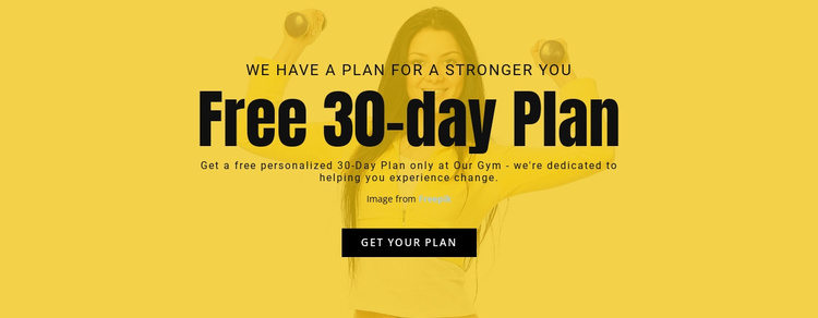 Free 30day plan Website Template