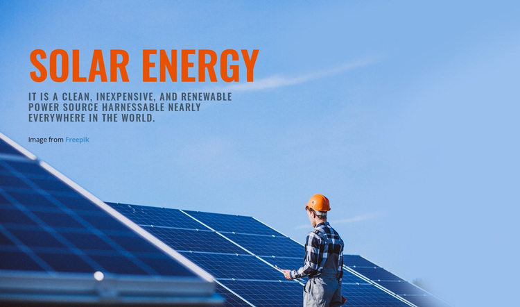 Solar energy products Joomla Page Builder