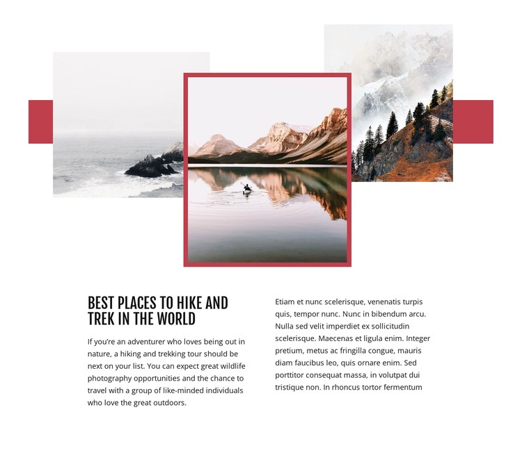 Best places to hike  CSS Template
