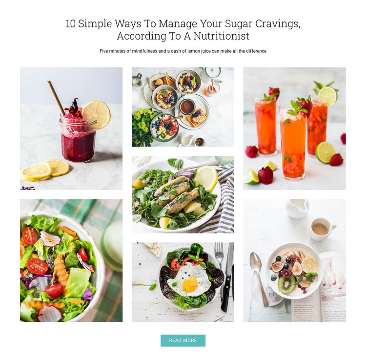 Tips to stop sugar cravings HTML Template