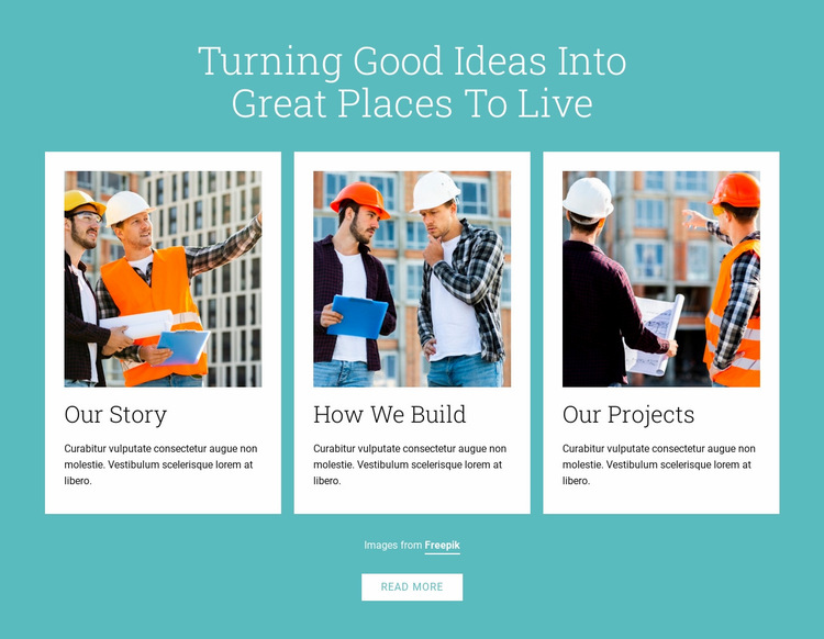Owner-builders construct buildings Website Builder Templates
