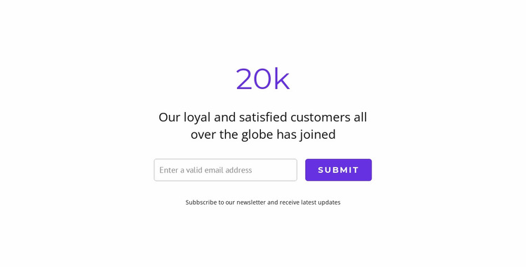 20k satisfied customers Website Builder Templates