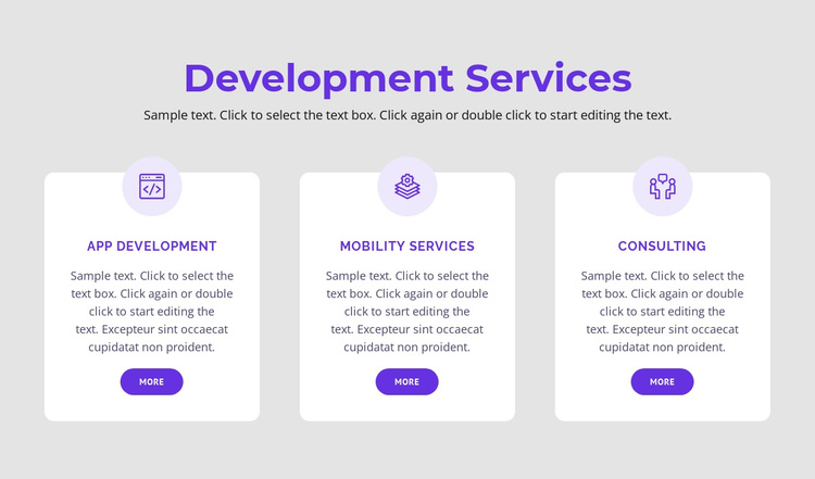 Our development services Joomla Template